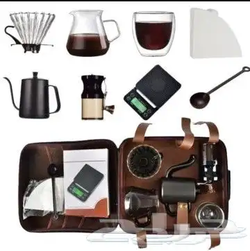 حقيبة القهوة المختصه V60 تحتوي على 8 قطعة متعددة زجاج من 0