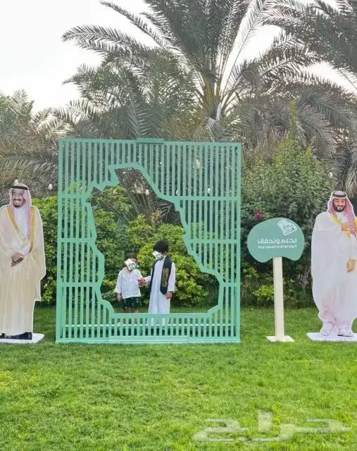 تزيين مداخل لليوم الوطني بجده 9