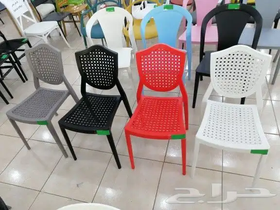 كراسي فيبر وخشب وقماش وحديد 43