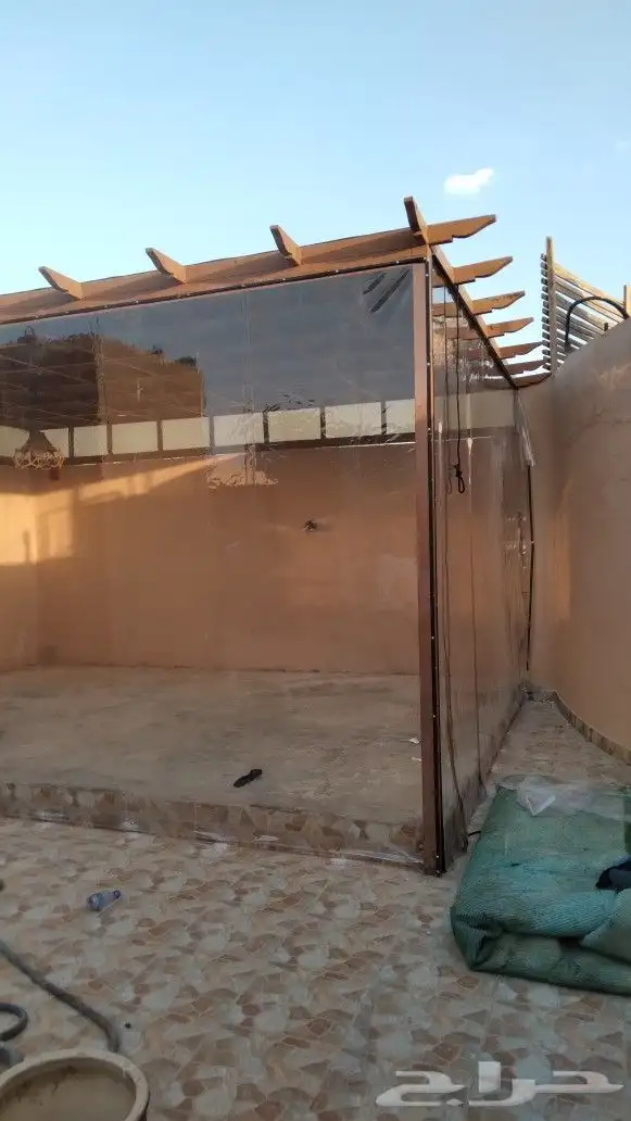 اغطيه جلسات خارجيه بشراع شفاف سماكه 7 ملي 1