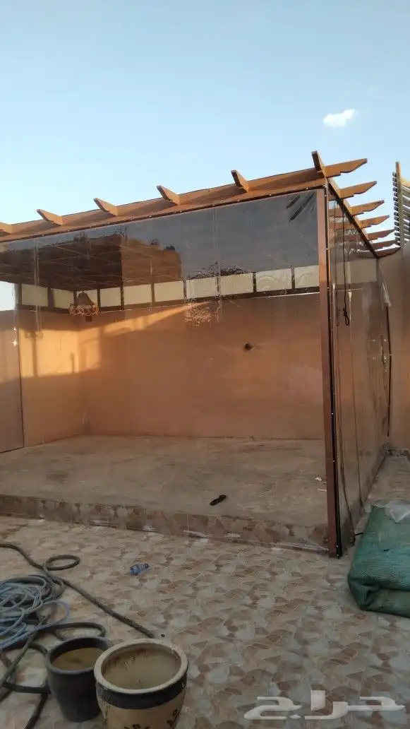 اغطيه جلسات خارجيه بشراع شفاف سماكه 7 ملي 2