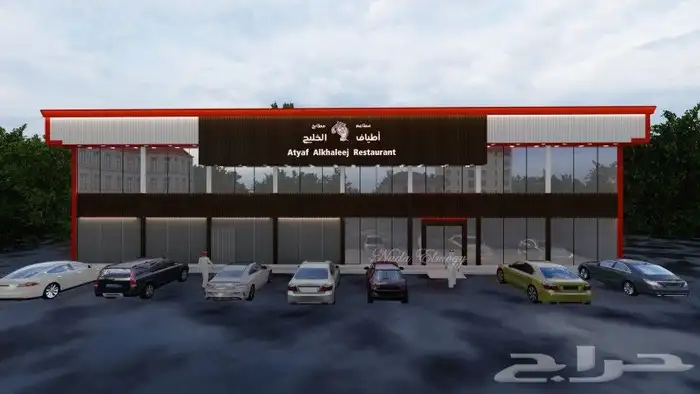 تصميم واجهات مطاعم ثلاثي الابعاد 3