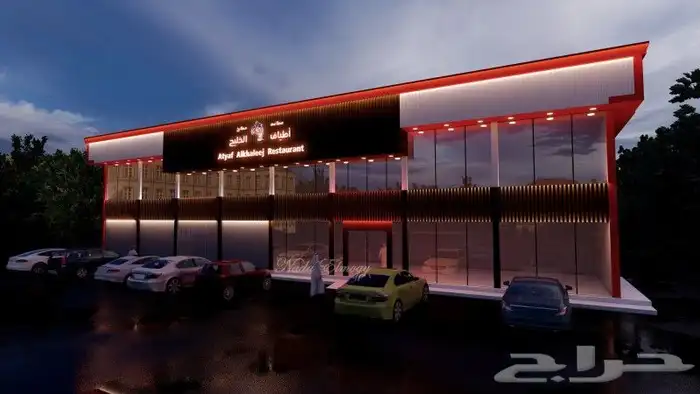 تصميم واجهات مطاعم ثلاثي الابعاد 1