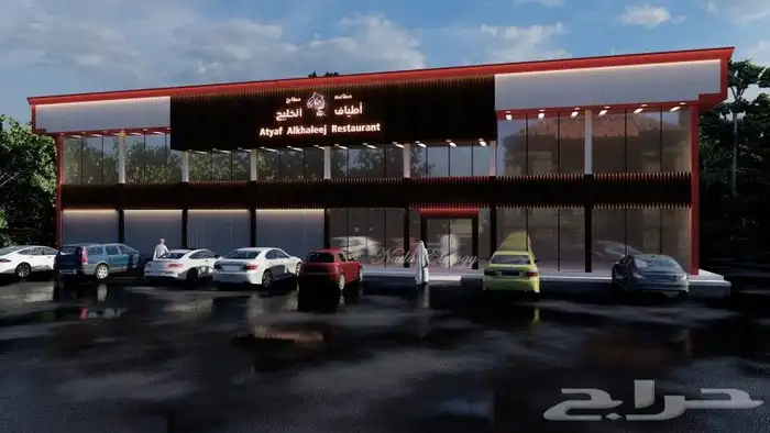 تصميم واجهات مطاعم ثلاثي الابعاد 9