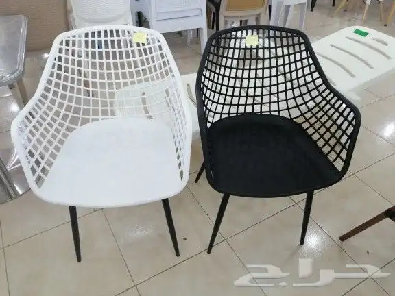كراسي فيبر وحديد وقماش 43
