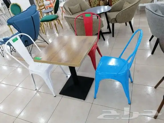 كراسي فيبر وحديد وقماش 46