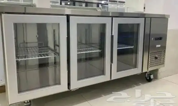 ثلاجات بانكول كاونتر قائم إستيل ومستودع مبرد باب زجاج 4