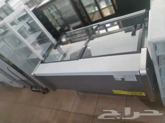 ثلاجة عرض أسماك أجبان لحوم طازجة باب سحاب زجاج أحجام مختلفة 20