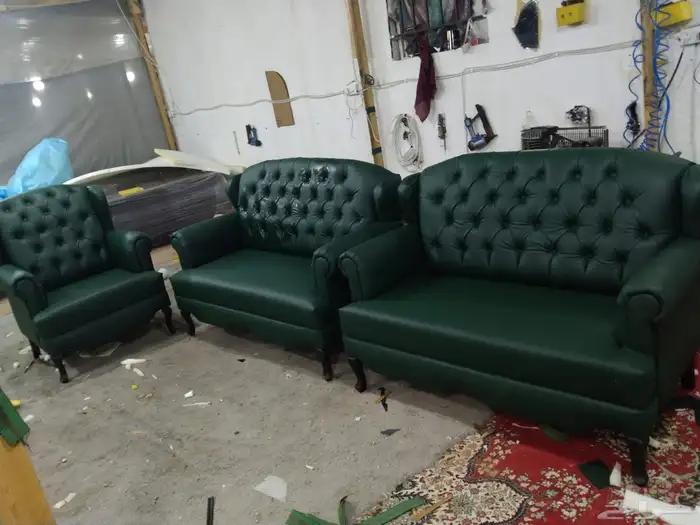 كنب طقم كامل مكتب طقم كامل كراسي انتظار 3 مقعد 11