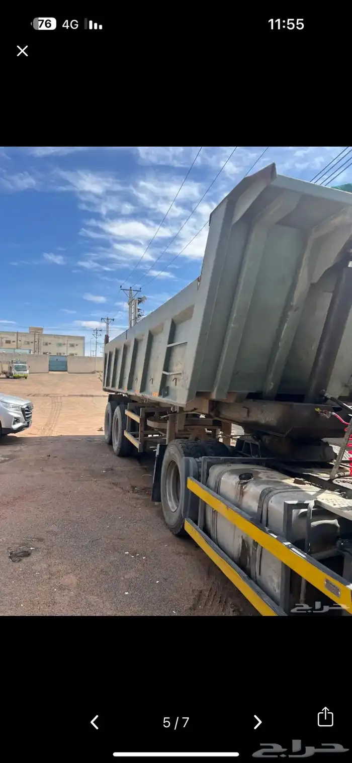 تريله اكترس قلاب للايجار اليومي او الشهري 0