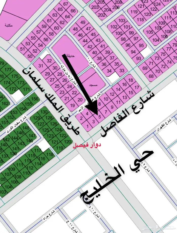 للبيع ارض تجارية شارع الفاصل الربيع 1