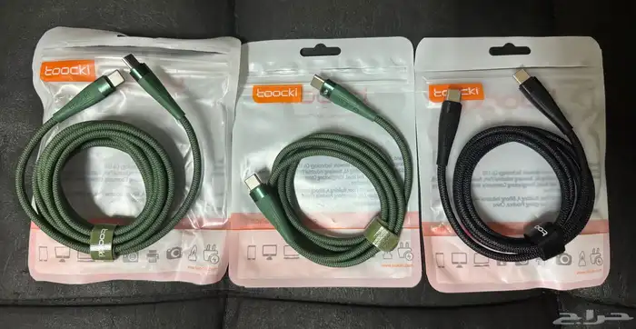 كيبلات متنوعه تايبc وusb اطوال مختلفه وكلها معتمده من ابل 3