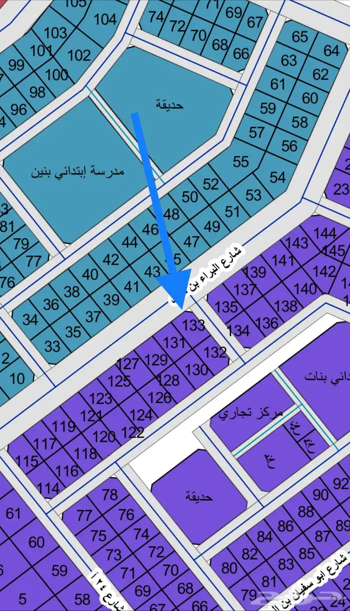 للبيع زاوية شارع 30 الربيع 1