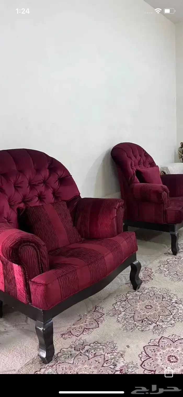 كنب عدد 2 شبه جديد 0