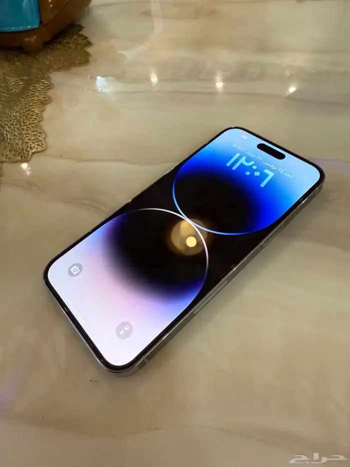 iPhone 14 pro max 256 gb فضي شبه جديد 0
