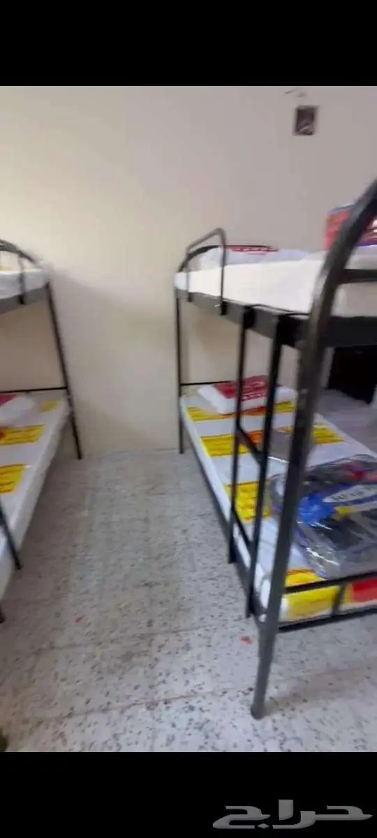 سراير حديد دورين ونفر مراتب60 بطانيات تجهيز سكن العمال جمله 0