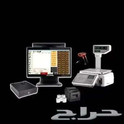 ميزان باركود كاشير لمس اوعادي مع برنامج معتمد مع جميع المل 0