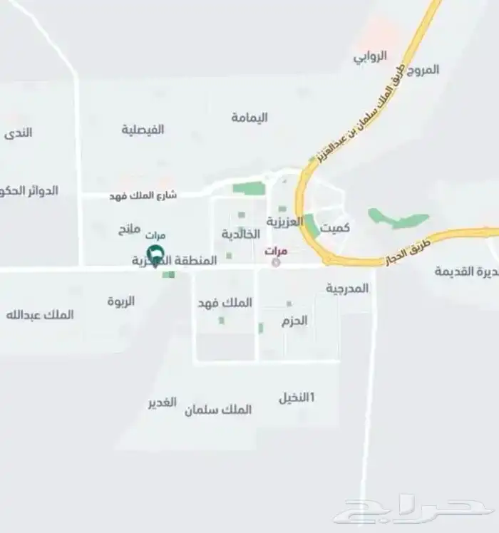 ارض في محافظه مرات مخطط الفيصليه 1