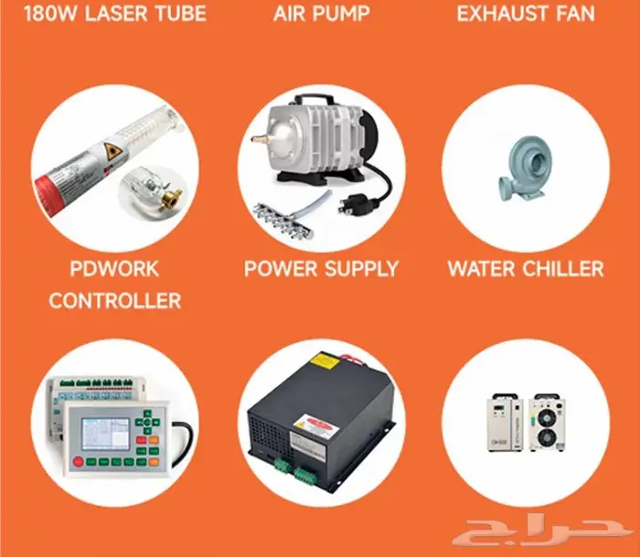 ماكينة CO2 LASER BDM 1325 لتقطيع وحفر الأكريليك والخشب 4