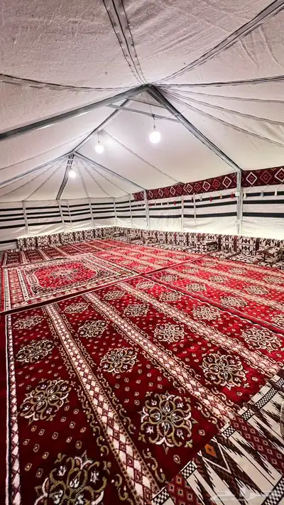 ( للايجار مخيم جديد ) مقابل مخطط الملك فهد 35