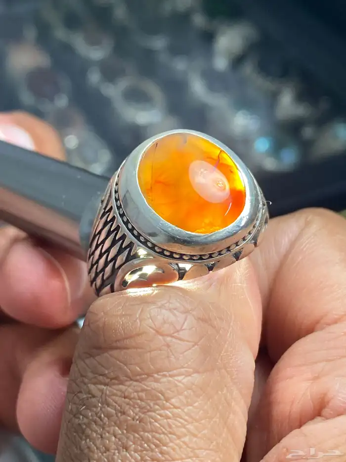 خاتم عقيق يماني صياغة حمزة ( 4 خواتم ) 3