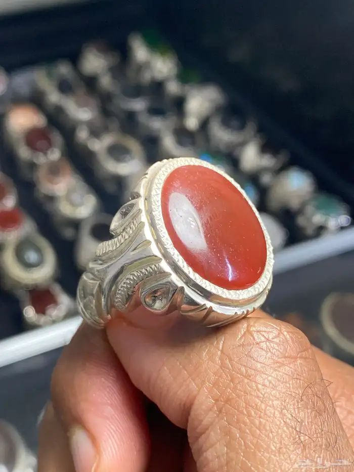 خاتم عقيق يماني كبدي حمادة vip ( 4 خواتم ) 2