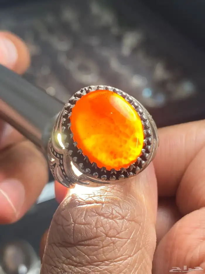 خاتم عقيق يماني صياغة حمزة ( 4 خواتم ) 5