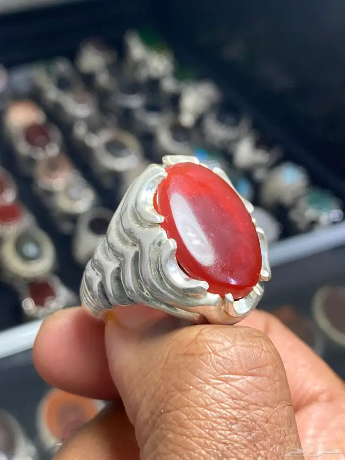 خاتم عقيق يماني كبدي حمادة vip ( 4 خواتم ) 3