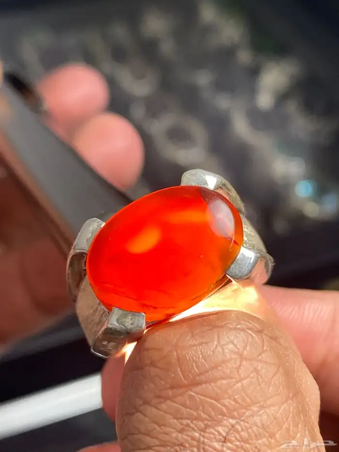 خاتم كرزي وكبدي يماني ملكي ومتوسط ( 6 خواتم ) 4