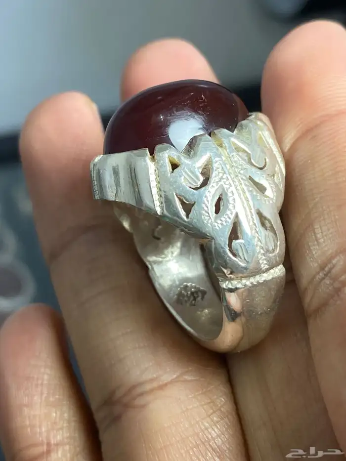 خاتم عقيق يماني كبدي صياغة الشريف ( 3 خواتم ) 2