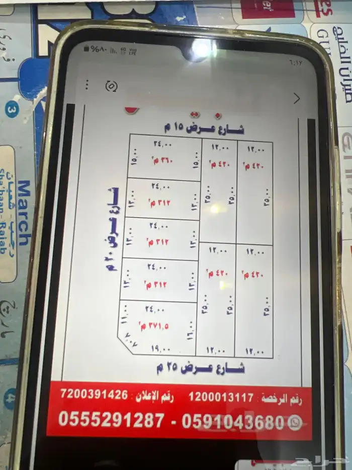 ارض مساحة 300 شارع 20 جنوبي 0