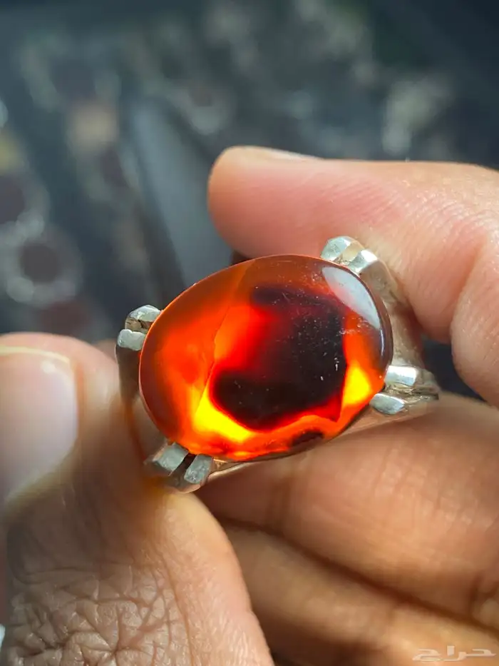 خاتم كرزي وكبدي يماني ملكي ومتوسط ( 6 خواتم ) 3