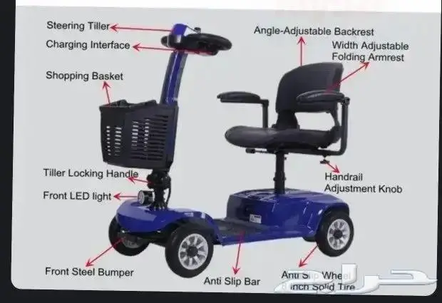 عربة كهربائية للاحتياجات الخاصة وكبار السن مع خصم وتوصيل 0