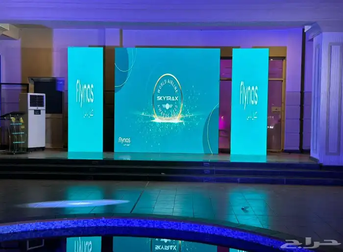 تاجير شاشات LED واضائات وسستم صوت وستيج 46