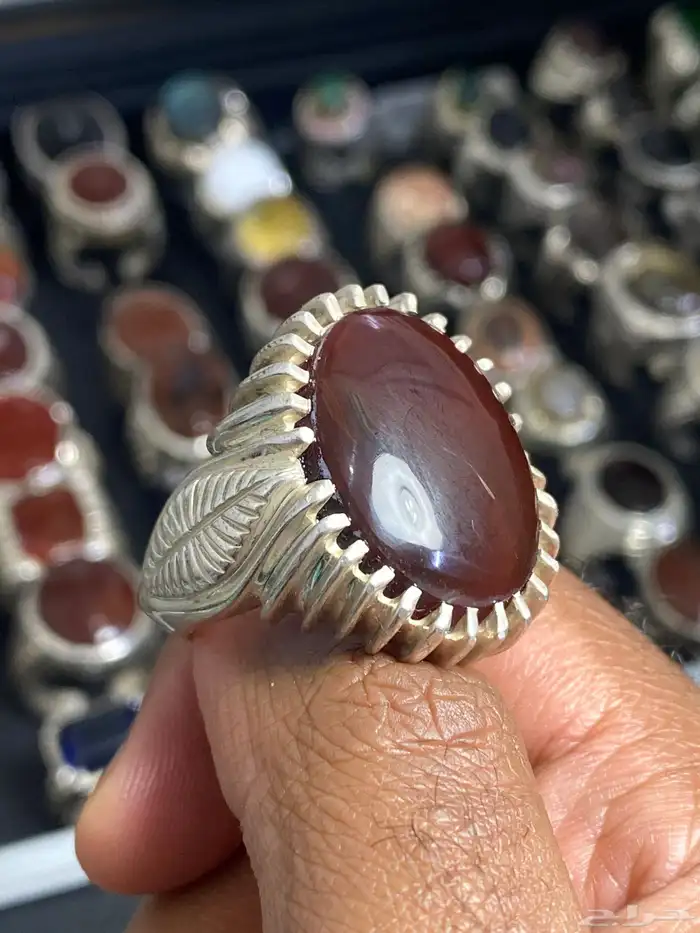 خاتم عقيق يماني كرزي حمادة vip ( 4 خواتم ) 3