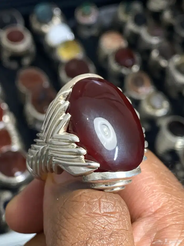 خاتم عقيق يماني كرزي حمادة vip ( 4 خواتم ) 2