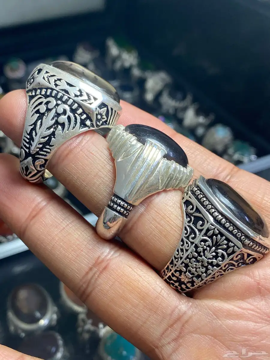 خاتم در نفطي صياغة عارف ( 3 خواتم ) 1