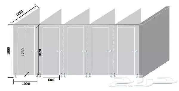 toilet partitions قواطع الحمامات الفينوليك 1