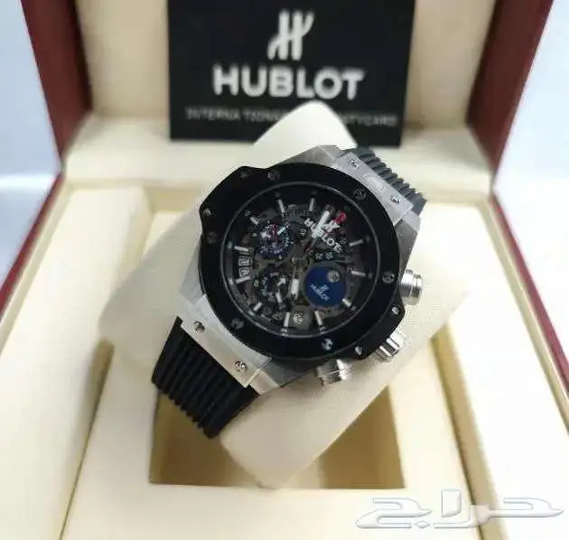 ساعات ماركة هووبلييت نادرة لون تيفاني مكينة شفافة ساعة رجالي 14