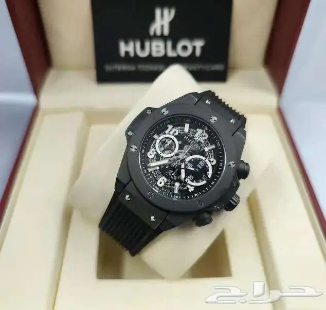 ساعات ماركة هووبلييت نادرة لون تيفاني مكينة شفافة ساعة رجالي 9