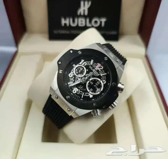 ساعات ماركة هووبلييت نادرة لون تيفاني مكينة شفافة ساعة رجالي 15