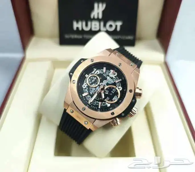 ساعات ماركة هووبلييت نادرة لون تيفاني مكينة شفافة ساعة رجالي 8