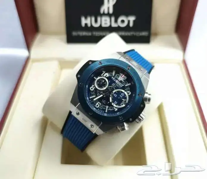 ساعات ماركة هووبلييت نادرة لون تيفاني مكينة شفافة ساعة رجالي 2