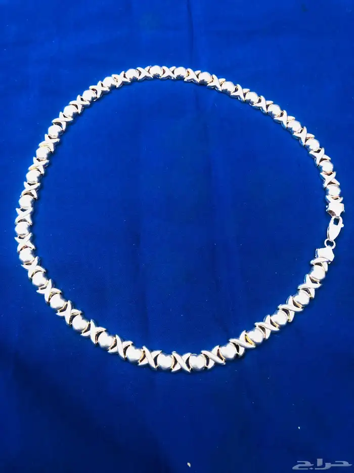 عقد إيطالي فضة مختومة بتصميم عصري جميل 1