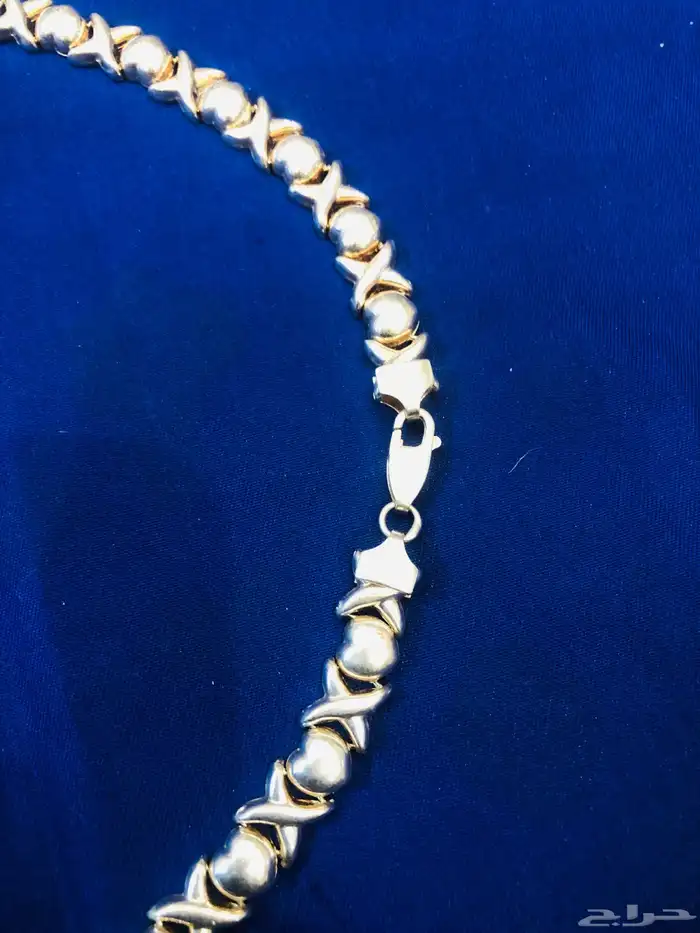 عقد إيطالي فضة مختومة بتصميم عصري جميل 2