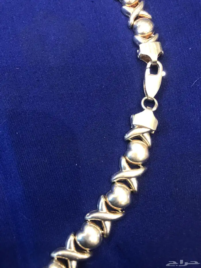 عقد إيطالي فضة مختومة بتصميم عصري جميل 3