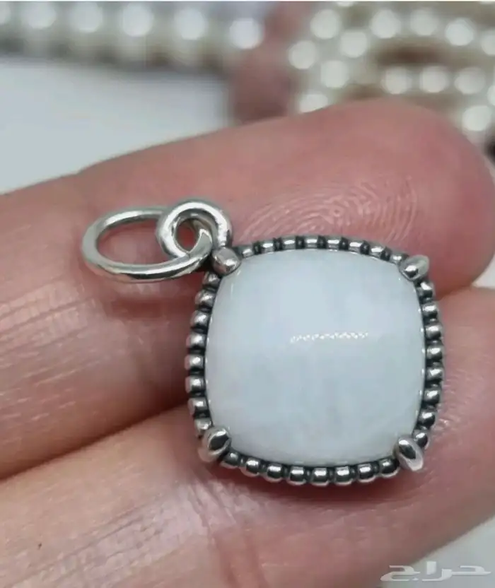 تعليقة فضة ماركة باندورا PANDORA أصلية بحجر كوارتزايت 1