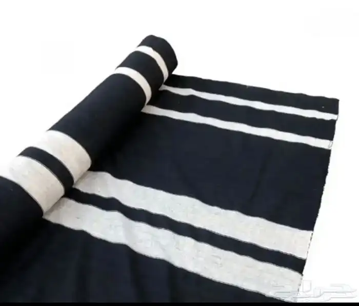 قماش رواق اسود مع ابيض طول 50 متر في عرض مترين 420 1