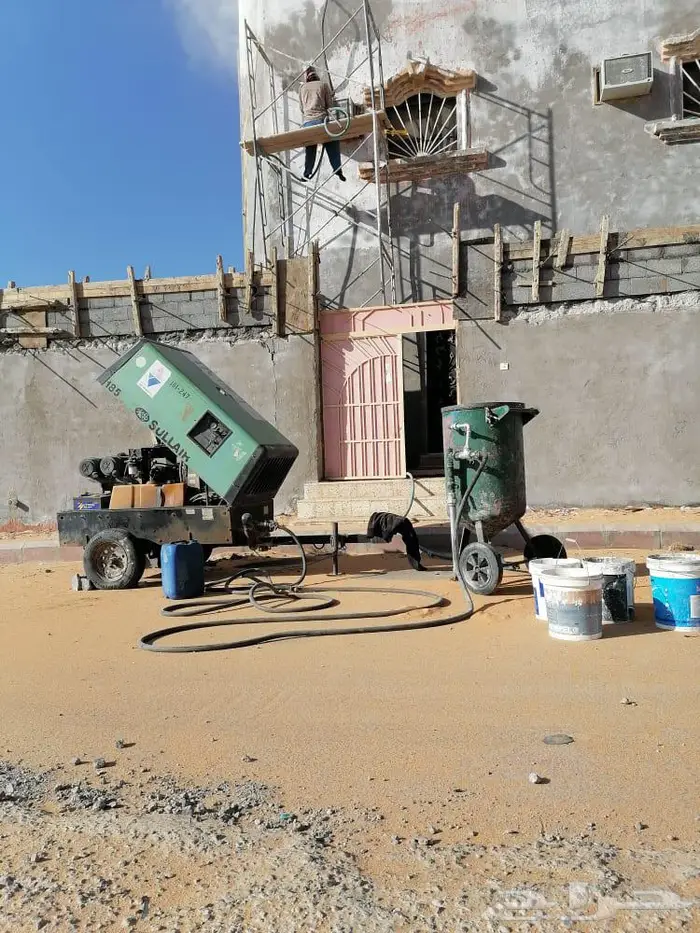 كمبرشن هواء رماله تنظيف حديد وزاله الدهان وتخشن الخرسانه 0