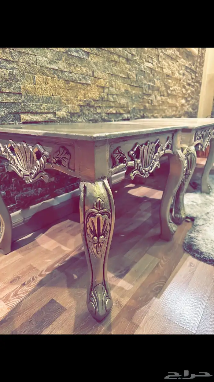 طقم طاولات خشب زان 3 قطع 0